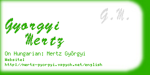 gyorgyi mertz business card