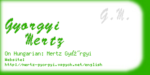 gyorgyi mertz business card